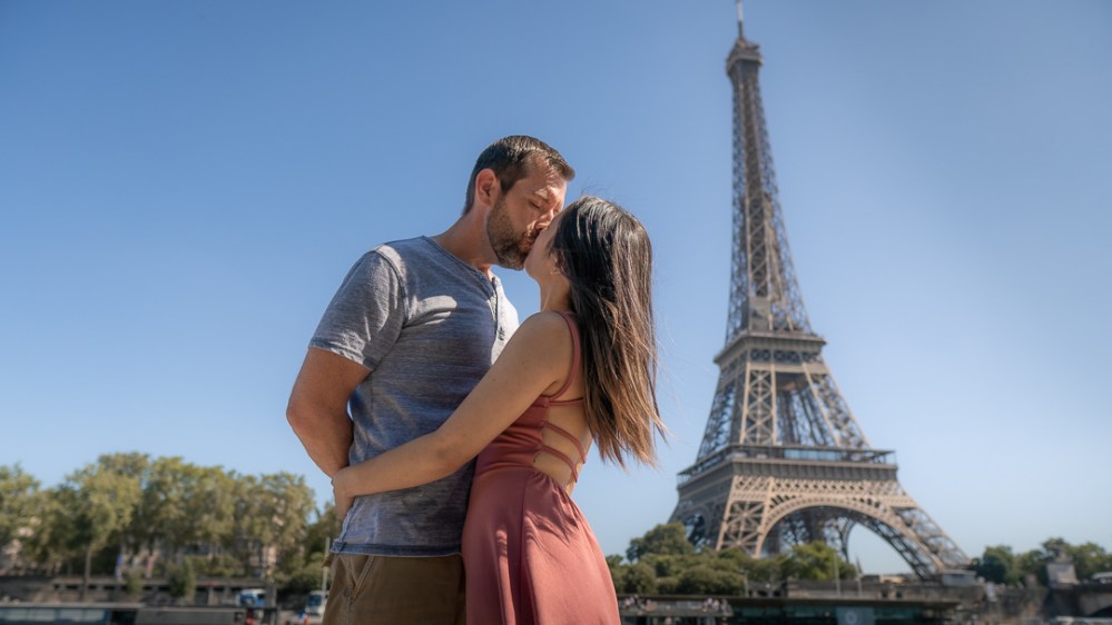 Paris Couple Photoshoot River Seine